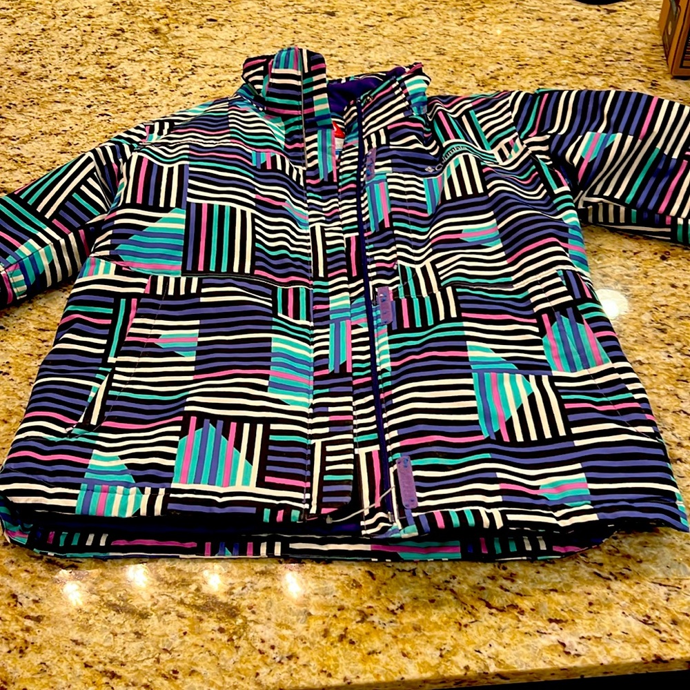 Multicolored youth/women’s ski Columbia ski winter jacket